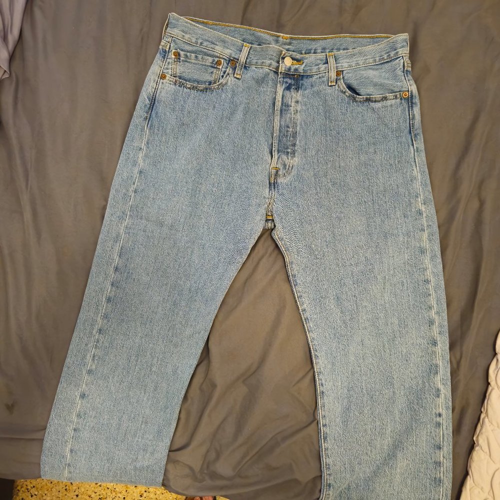 Levi's 501 Straight Fit Denim Jeans (36x30)